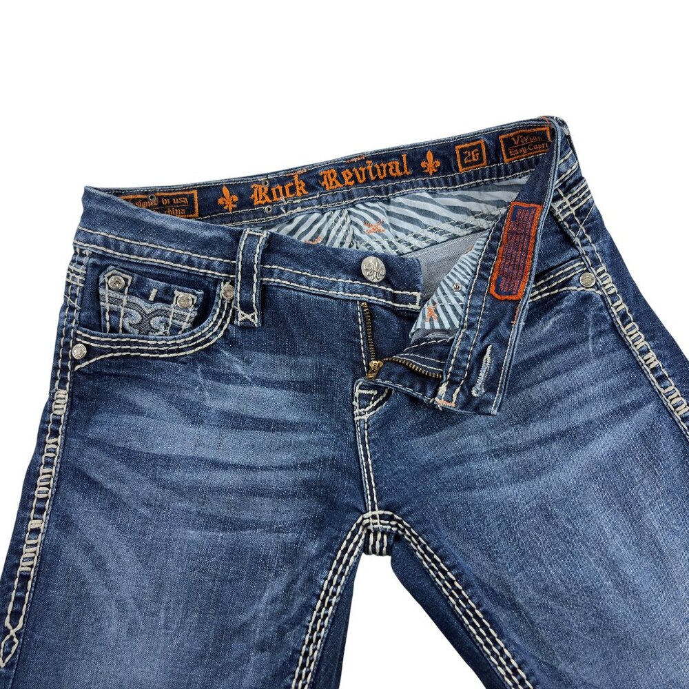 Buckle Rock Revival Vivian Easy Capri Jeans Womens Size 26 LOW RISE Stretch